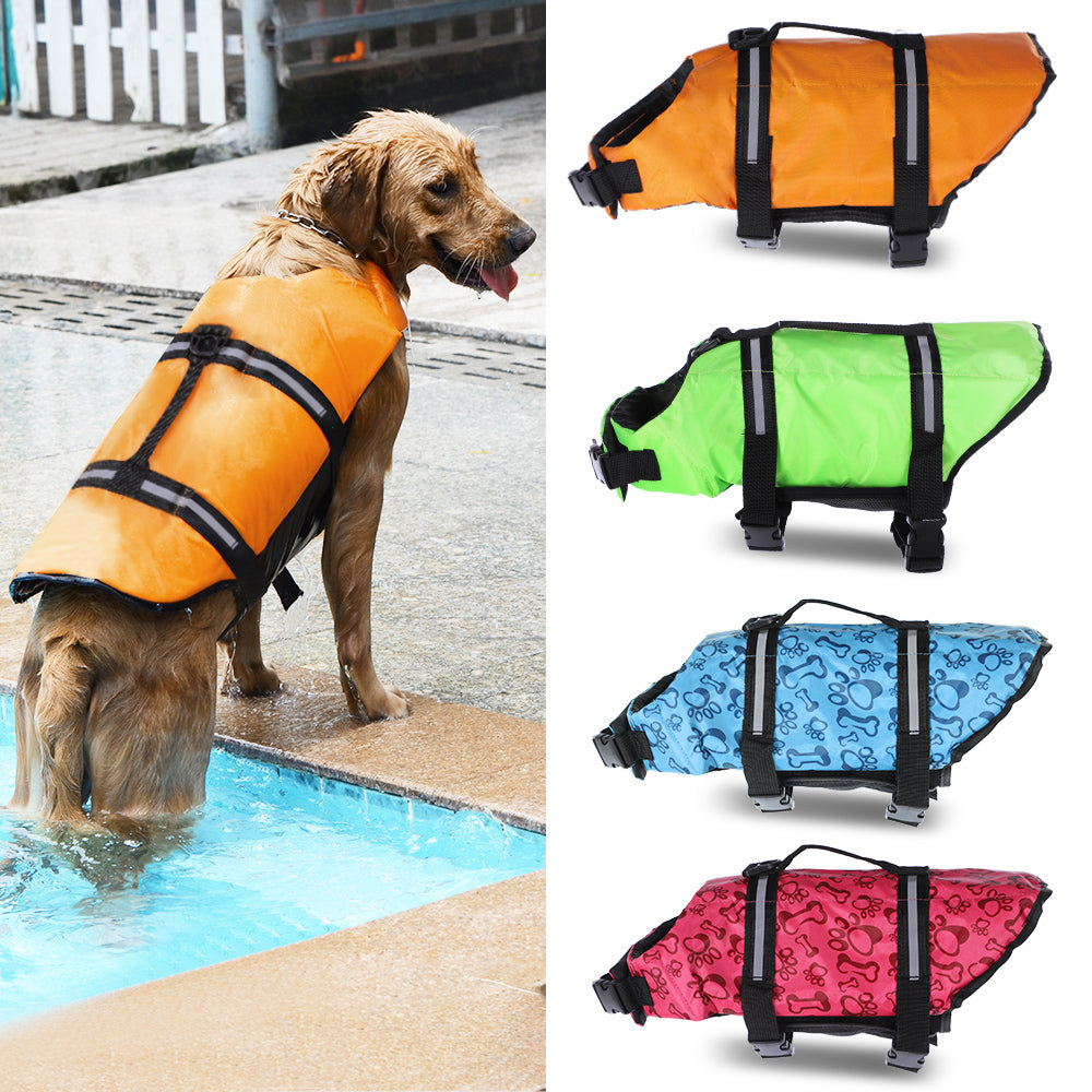 Dog Life Jacket Vests Outdoor Pet Dog Cloth Float  Puppy Rescue Swimming Wear Safety Clothes Vest Life Vest For Dogs Suit Xs-xl