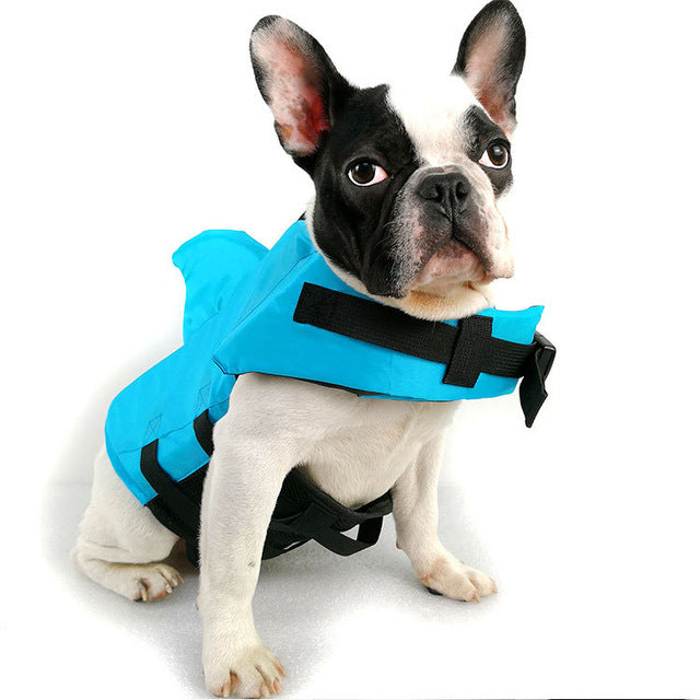 Dog Life Vest Summer Shark Pet Life Jacket Dog Surfing Swimming Suit Pet Safety Cloth Vacation Oxford Breathable French Bulldog