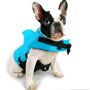 Dog Life Vest Summer Shark Pet Life Jacket Dog Surfing Swimming Suit Pet Safety Cloth Vacation Oxford Breathable French Bulldog