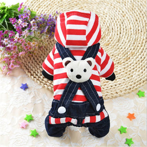 Dog Clothes for Dogs Warm Dot Puppy Dress Fashion Cat Strap Denim Skirt Pet Dog Clothes Apparels