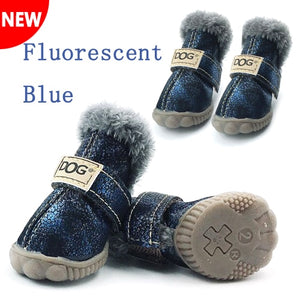 Winter Pet Dog Shoes Warm Snow Boots Waterproof Fur 4Pcs/Set Small Dogs Cotton Non Slip XS For ChiHuaHua Pug Pet Product PETASIA