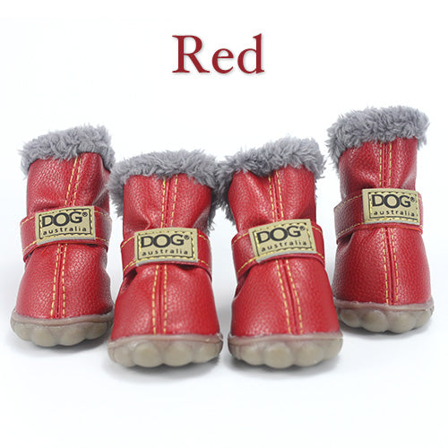 Winter Pet Dog Shoes Warm Snow Boots Waterproof Fur 4Pcs/Set Small Dogs Cotton Non Slip XS For ChiHuaHua Pug Pet Product PETASIA