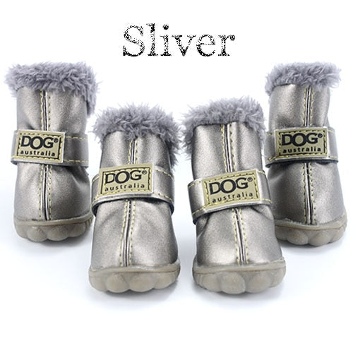 Winter Pet Dog Shoes Warm Snow Boots Waterproof Fur 4Pcs/Set Small Dogs Cotton Non Slip XS For ChiHuaHua Pug Pet Product PETASIA