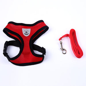 Dog Harness Pet Dog Cat Collar Training Collar Harness Small Puppy Adjustable Dogs Leads Chest Straps Breast-Band Leash