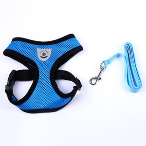 Dog Harness Pet Dog Cat Collar Training Collar Harness Small Puppy Adjustable Dogs Leads Chest Straps Breast-Band Leash