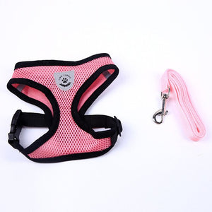 Dog Harness Pet Dog Cat Collar Training Collar Harness Small Puppy Adjustable Dogs Leads Chest Straps Breast-Band Leash