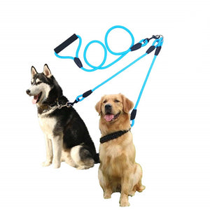 Double Dog Leash Heavy Duty Dual Dog Leash 360 Swivel No Tangle Soft Handle Walking & Training Leash for Two Dogs Dropshipping