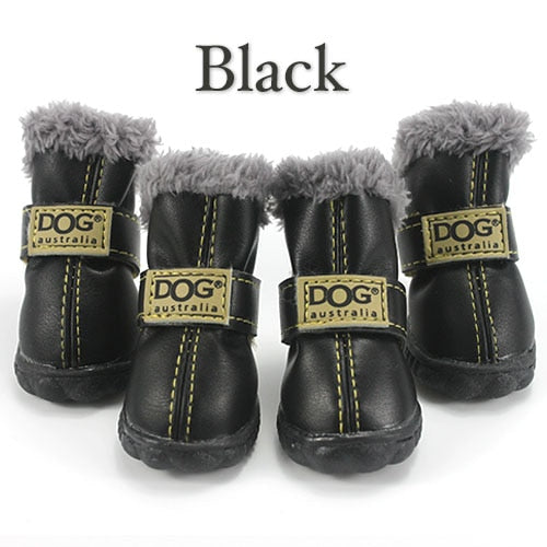 Pet Dog Shoes Winter Super Warm 4pcs/set Dog's Boots Cotton Anti Slip XS XXL Shoes for Small Pet Product Chihuahua Waterproof