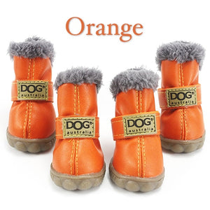 Pet Dog Shoes Winter Super Warm 4pcs/set Dog's Boots Cotton Anti Slip XS XXL Shoes for Small Pet Product Chihuahua Waterproof