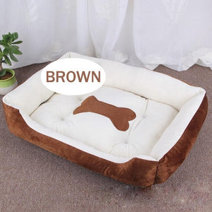 Bone Pet Bed Warm Pet Products For Small Medium Large Dog Soft Pet Bed For Dogs Washable House For Cat Puppy Cotton Kennel Mat