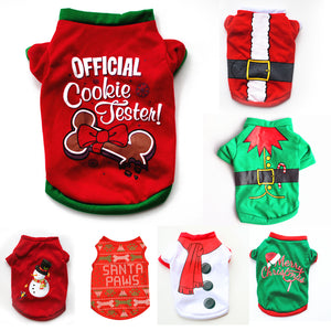 Pet Dog Clothes Christmas Costume Cute Cartoon Clothes For Small Dog Cloth Costume Dress Xmas apparel for Kitty Dogs