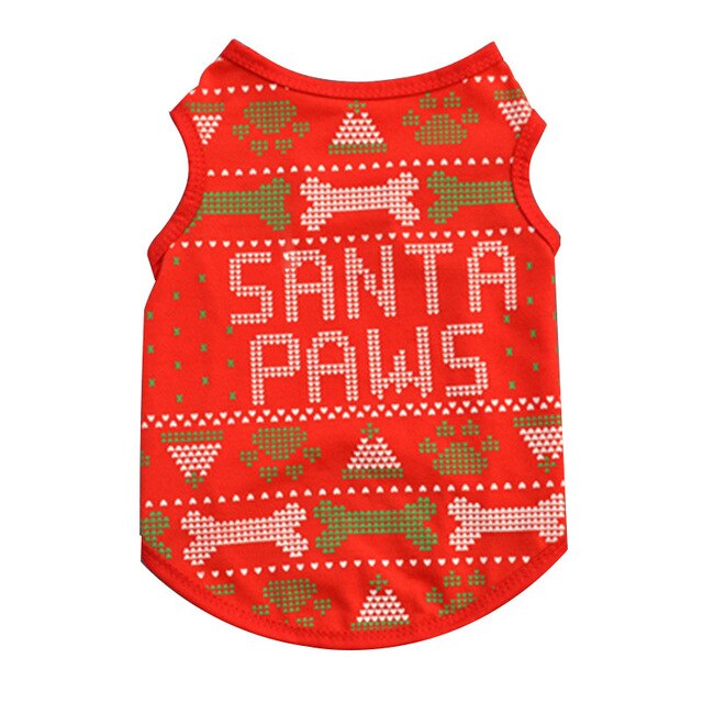 XS/S/M/L Pet Dog Clothes Christmas Costume Cute Cartoon Clothes For Small Dog Cloth Costume Dress Xmas apparel for Kitty Dogs