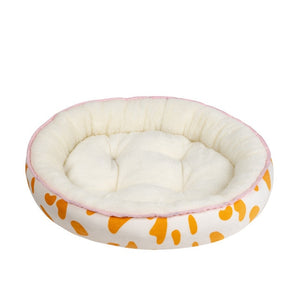 Dog Bed Warming Kennel Washable Pet Floppy Extra Comfy Plush Rim Cushion and Nonslip Bottom dog beds for large  small dogs House