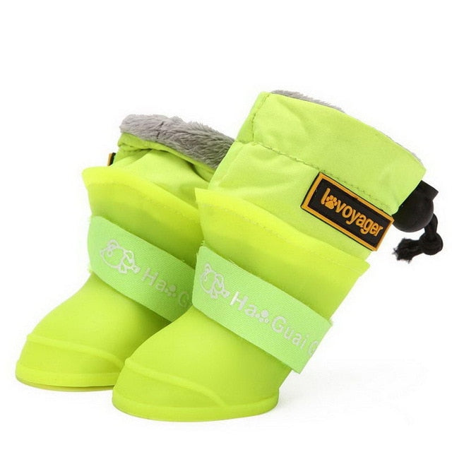 Pet Dog Rain Boots Silicone Antiskid Waterproof Protective Warm Dog Shoes XH8Z