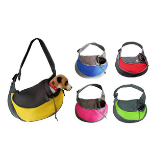 Comfort Pet Dog Carrier Outdoor Travel Handbag Pouch Mesh Oxford Single Shoulder Bag Sling Mesh Travel Tote Shoulder Bag