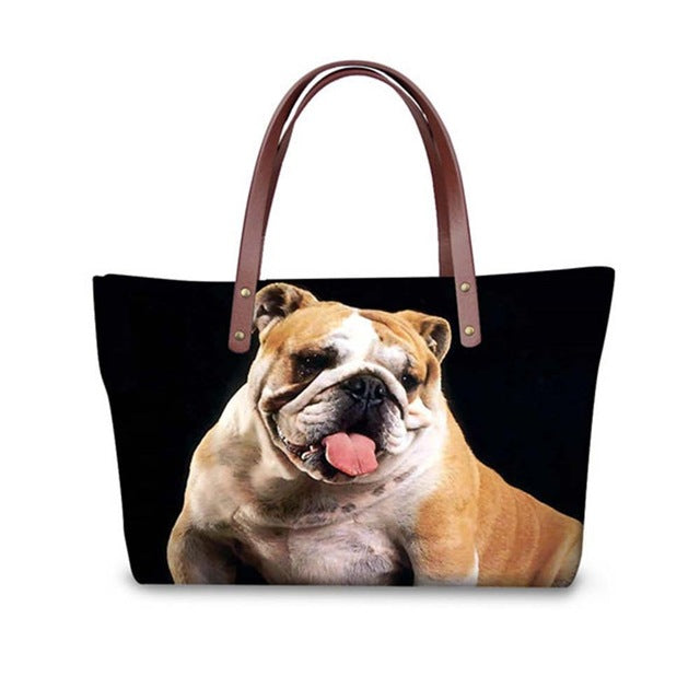 Customized Yorkshire Terrier Shoulder Bags Women Big Handbags For Girls Dog Cat Print Women's Bag Fashion bolsa feminina female