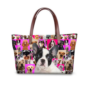 Customized Yorkshire Terrier Shoulder Bags Women Big Handbags For Girls Dog Cat Print Women's Bag Fashion bolsa feminina female