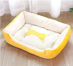 Bone Pet Bed Warm Pet Products For Small Medium Large Dog Soft Pet Bed For Dogs Washable House For Cat Puppy Cotton Kennel Mat