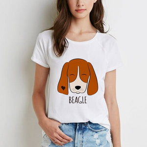 Newest Fashion Funny T Shirts Women Beagle Tricks Women's T-shirt Camisetas Animal Print Dabbing Beagle Dog Short Sleeves Tshirt