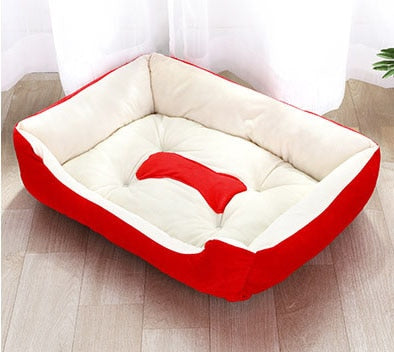 Bone Pet Bed Warm Pet Products For Small Medium Large Dog Soft Pet Bed For Dogs Washable House For Cat Puppy Cotton Kennel Mat