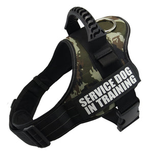 Pet Dog Harness Reflective Rope Nylon Handle Adjustable Anti-collision Vest Harness for Small Medium Large DogS Camouflage