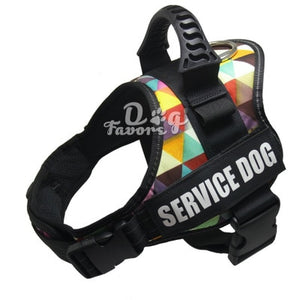 Pet Dog Harness Reflective Rope Nylon Handle Adjustable Anti-collision Vest Harness for Small Medium Large DogS Camouflage