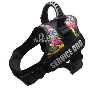 Pet Dog Harness Reflective Rope Nylon Handle Adjustable Anti-collision Vest Harness for Small Medium Large DogS Camouflage