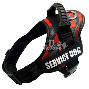 Pet Dog Harness Reflective Rope Nylon Handle Adjustable Anti-collision Vest Harness for Small Medium Large DogS Camouflage