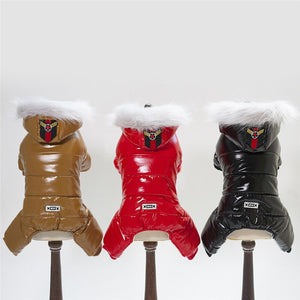 Waterproof Winter Pet Dog Clothes Warm Pet Plush Coat Jacket four leg Jumpsuit Puppy Clothes Small Dog Costume Apparel Outfit