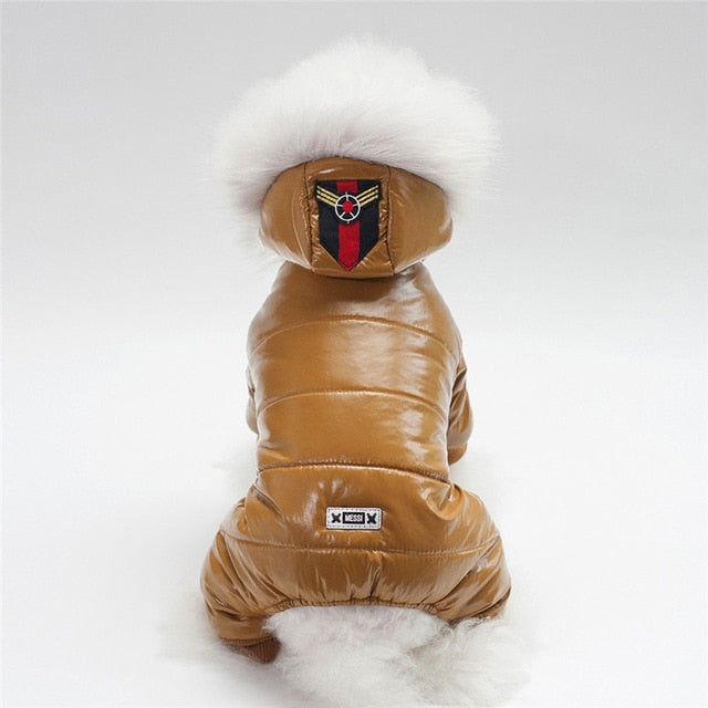 Waterproof Winter Pet Dog Clothes Warm Pet Plush Coat Jacket four leg Jumpsuit Puppy Clothes Small Dog Costume Apparel Outfit