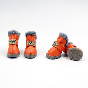 Winter Pet Dog Shoes Warm Snow Boots Waterproof Fur 4Pcs/Set Small Dogs Cotton Non Slip XS For ChiHuaHua Pug Pet Product