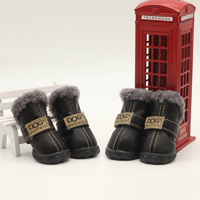 Winter Pet Dog Shoes Warm Snow Boots Waterproof Fur 4Pcs/Set Small Dogs Cotton Non Slip XS For ChiHuaHua Pug Pet Product