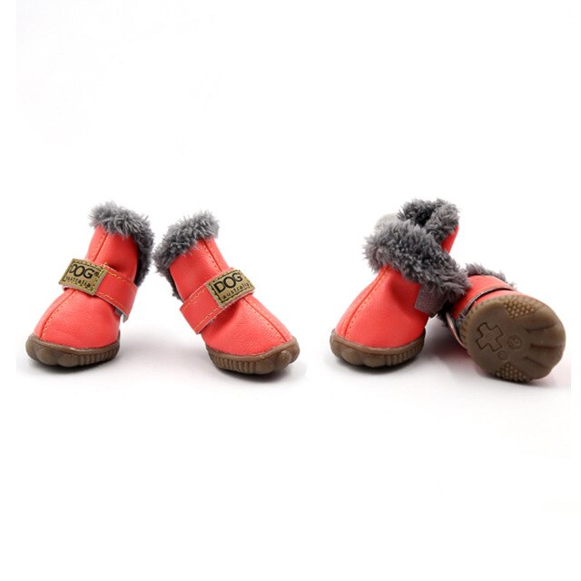 Winter Pet Dog Shoes Warm Snow Boots Waterproof Fur 4Pcs/Set Small Dogs Cotton Non Slip XS For ChiHuaHua Pug Pet Product