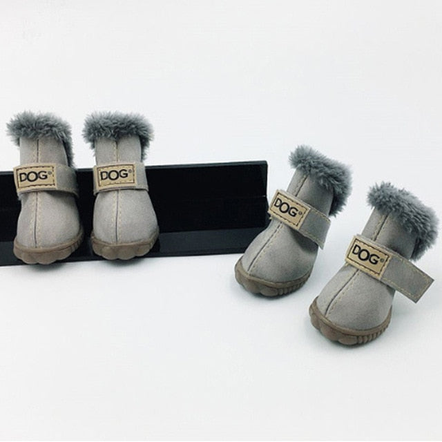 Winter Pet Dog Shoes Warm Snow Boots Waterproof Fur 4Pcs/Set Small Dogs Cotton Non Slip XS For ChiHuaHua Pug Pet Product