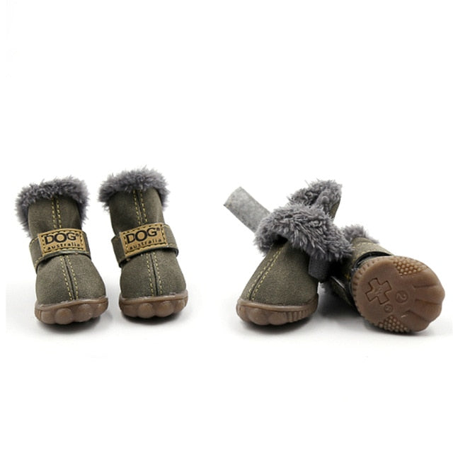 Winter Pet Dog Shoes Warm Snow Boots Waterproof Fur 4Pcs/Set Small Dogs Cotton Non Slip XS For ChiHuaHua Pug Pet Product