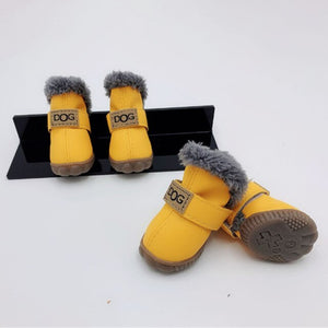 Winter Pet Dog Shoes Warm Snow Boots Waterproof Fur 4Pcs/Set Small Dogs Cotton Non Slip XS For ChiHuaHua Pug Pet Product