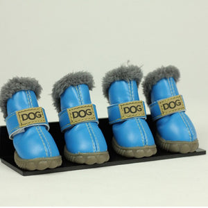 Winter Pet Dog Shoes Warm Snow Boots Waterproof Fur 4Pcs/Set Small Dogs Cotton Non Slip XS For ChiHuaHua Pug Pet Product