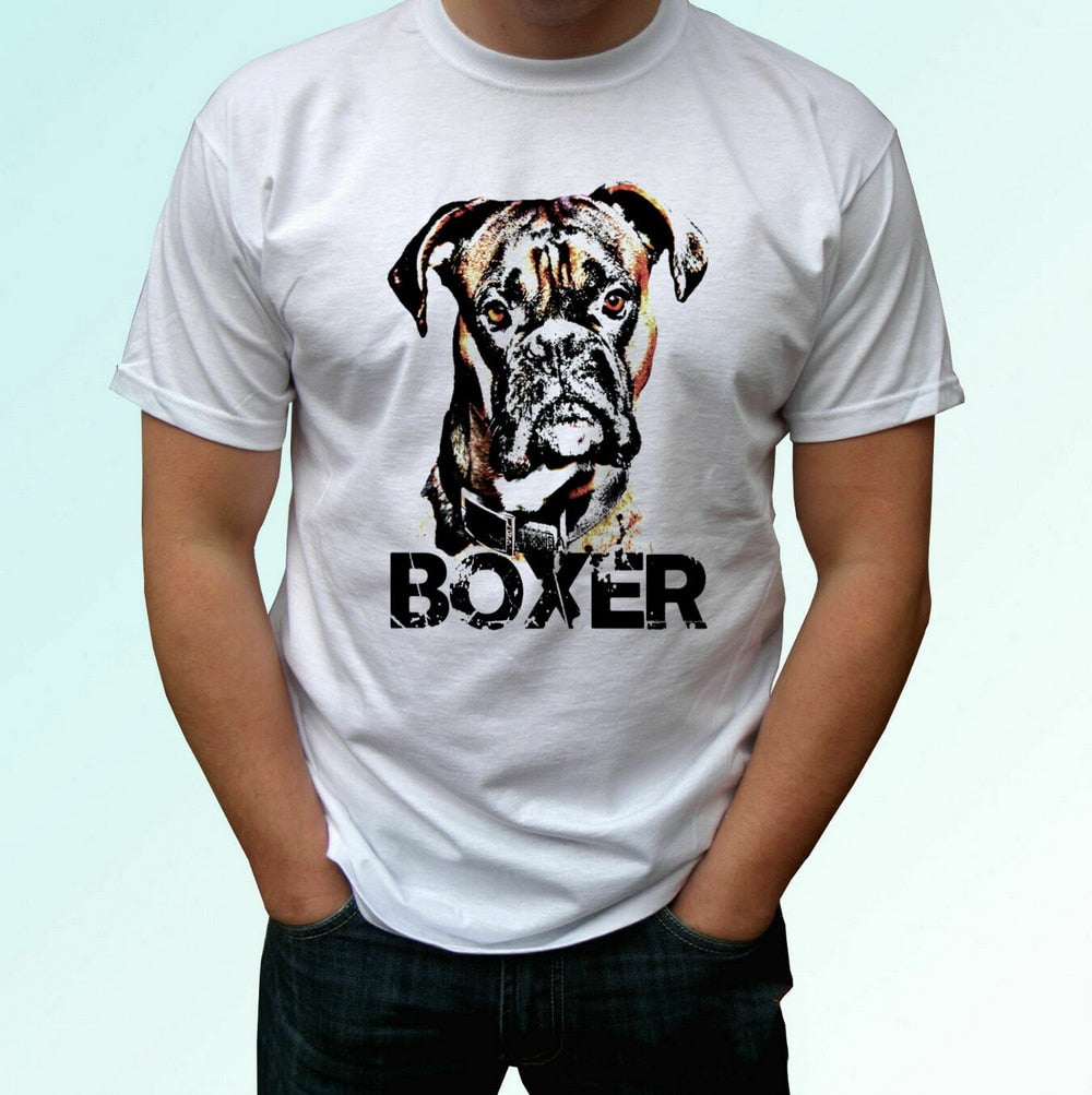 Boxer Dog T Shirt Top Tee Design Men'S T-Shirt Size S-Xxl Large Size Tee Shirt