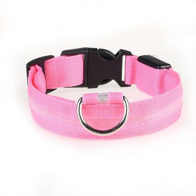 Luminous Dog Collar USB Charging LED Light Flashing Nylon Dog Leash For Puppy Small Medium Large Dog Walking Safe Pet Supplies