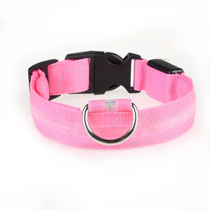 Luminous Dog Collar USB Charging LED Light Flashing Nylon Dog Leash For Puppy Small Medium Large Dog Walking Safe Pet Supplies