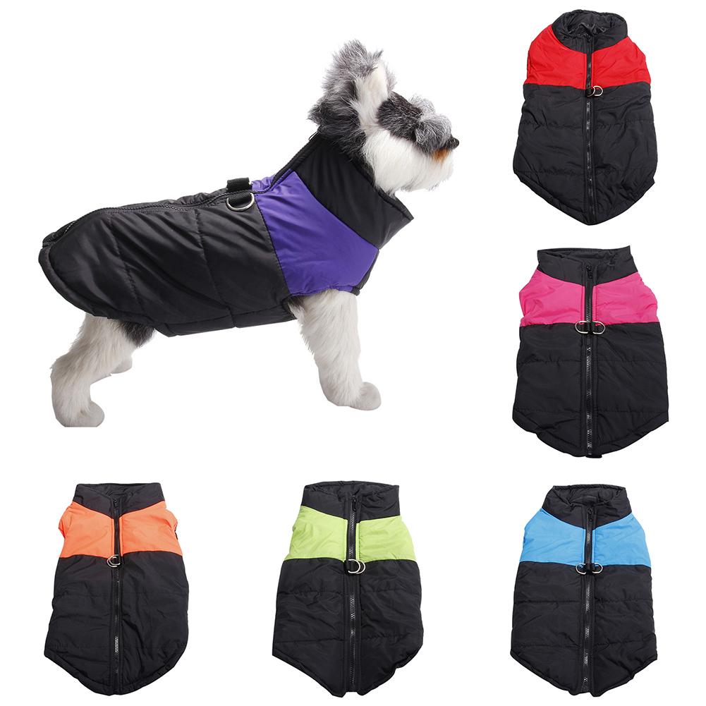 Winter Pet Dog Puppy Clothes Zipper Vest T-shirt Apparel Buckle Casual Coat