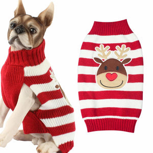 Dog Christmas Sweater Clothes Winter Warm Pet Puppy Coat Jacket Knitting Pullover Costumes Apparel For Small Medium Large Dogs