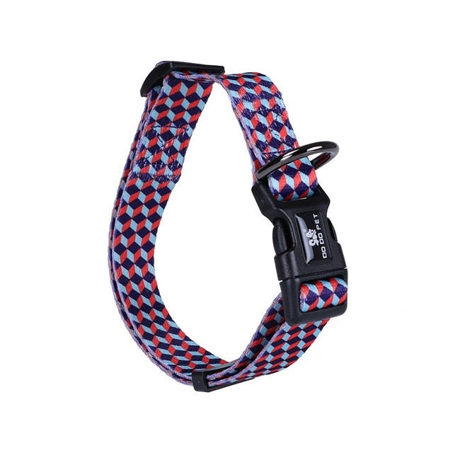 Multiple Styles Dog Collar Adjustable Colorful printing Pattern Designer Inspired flexible Pet Collar Leash Dog Supplies