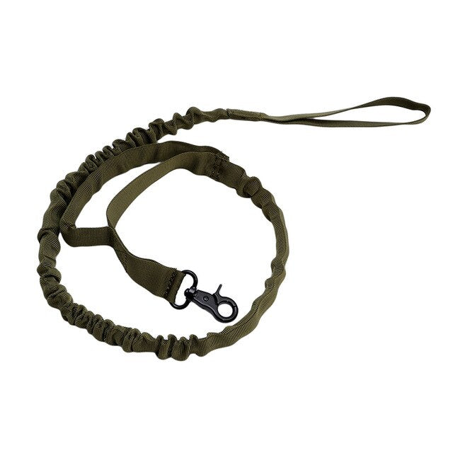 Solid Color Dog Leashes 1000D Nylon Tactical Military Police Dog Training Leash Elastic Pet Collars Multicolor