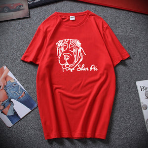 Fun dog design print T-shirt Fashion Streetwear Men's and Women's T shirt Summer Premium Cotton Short-sleeved Tee shirt homme