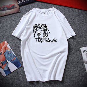 Fun dog design print T-shirt Fashion Streetwear Men's and Women's T shirt Summer Premium Cotton Short-sleeved Tee shirt homme