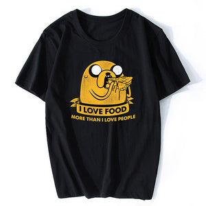 Jake The Dog 'I Love Food' T-shirt, Adventure Time Tee, Men/Women's All Sizes Cotton New T Shirts Feyenoord Shirt 2019