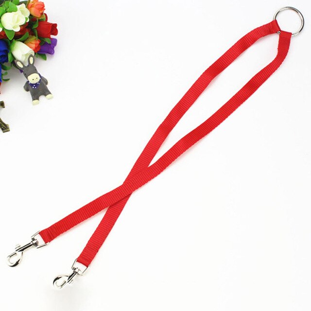 Durable Pet Double Head Leash Traction Rope For Two Dogs Walking Splitter