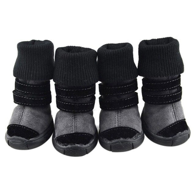 4PCS/SET Winter Pet Winter shoe Non-slip shoes Pet dog Teddy Pet Waterproof Warm Booties Boots