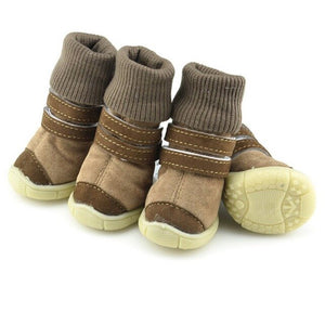 4PCS/SET Winter Pet Winter shoe Non-slip shoes Pet dog Teddy Pet Waterproof Warm Booties Boots